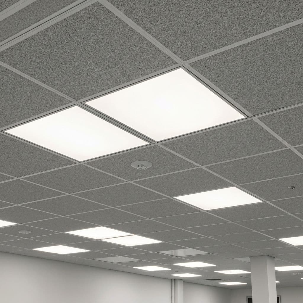 Moderne Deckenverkleidung mit integrierter Beleuchtung